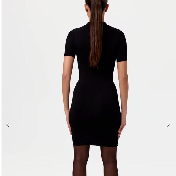 Naked Wardrobe Black Bodycon Mini Tee Shirt Dress | 2X - Picture 2 of 8
